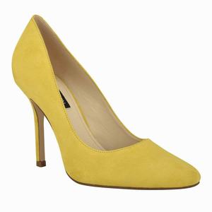 Nine West Arley Square-Toe Pumps - Yellow - Ireland (NC5982143)